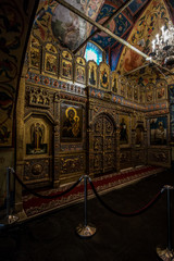 Fototapeta na wymiar Moscow, Russia: Pokrovsky Cathedral (St. Basil's Cathedral) in Moscow on Red Square, interior decoration