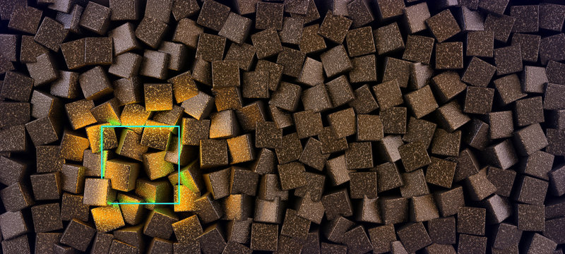 tło rozgrzane kostki kute żelazo drewno kreatywny pomysł render 3d