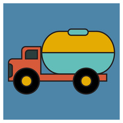 Truck icon vector simple design