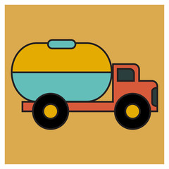 Truck icon vector simple design