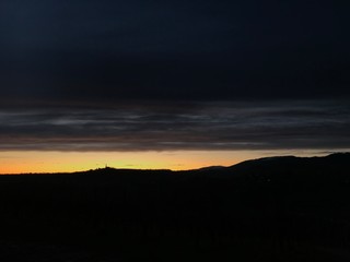 sunset in the mountains