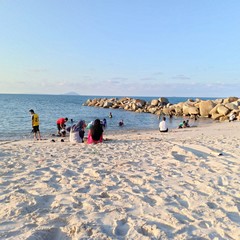 group of people on the beach