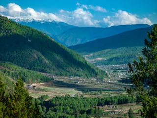 Fototapeta na wymiar Paro Valley - Kingdom of Bhutan.