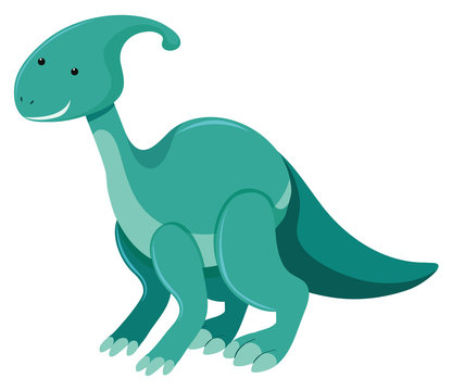 teal parasaurolophus dinosaur cartoon style clip art preview