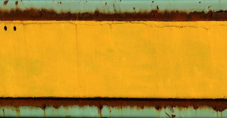 Rusty yellow metal surface background