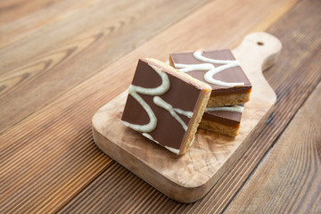 Gluten free fudge bites. No flour, no sugar, vegan or vegetarian healthy food, dessert.