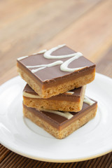 Gluten free fudge bites. No flour, no sugar, vegan or vegetarian healthy food, dessert.