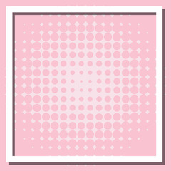 Frame template design with pink dots