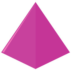 Geometry shape of triangle in pink
