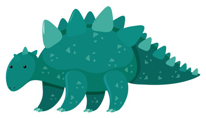 Single picture of green stegosaurus