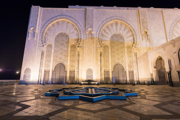 Hassan II Mosque is a mosque in Casablanca, Morocco. It is the largest mosque in Africa and the 3rd largest in the world. Its minaret is the world's second highest minaret at 210 meters. Construction 