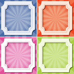 Background template with thick frame