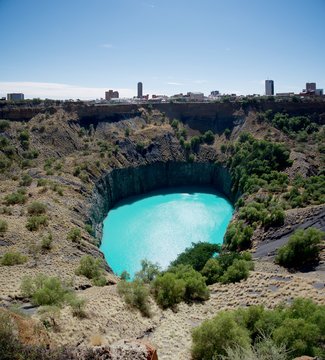 The Big Hole from the days of the diamond rush in Kimberley, South Africa.