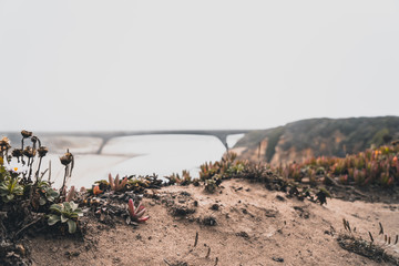 moody morning on a bridge in California USA