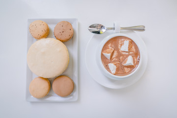 Hot Cocoa with Macaroons
