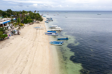 Fototapeta premium Aerial view of Scuba Diving island - Malapascua, Daanbantayan, Philippines