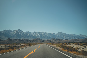 road in mountains of sierra nevada