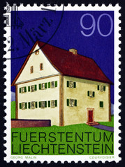 Postage stamp Liechtenstein 1978 Parish House, Balzers