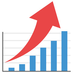 イラスト素材　企業　業績　財政状態　株価　UP　日経　NYダウ