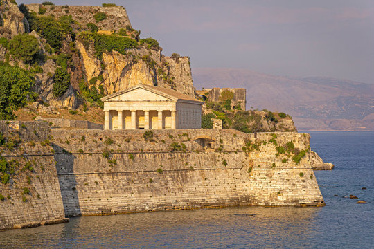 old fort showing staint george temple on a beutiful warm afternoon landscape