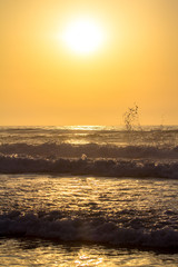 Obraz na płótnie Canvas Beautiful sunset over the ocean