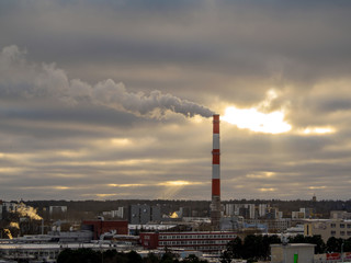 Smoke from a pipe