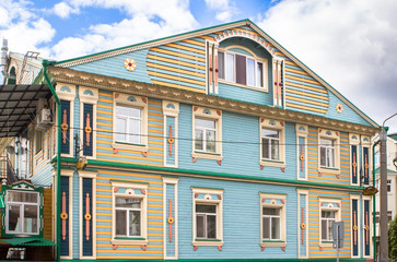 Obraz premium Colorful old tatar house in Kazan, Russia