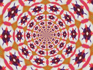 Colorful digital graphic kaleidoscope symmetry mandala style in laser light sunray trial pattern, Tie Dye , spiderweb art abstract background for art projects, banner, business,   card, 3D, template