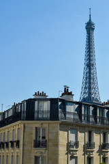 Eiffel tower and building