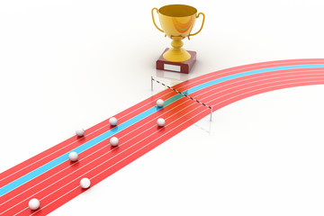 Challenge and business concepts, original 3d rendering