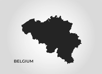 Belgium map icon. isolated vector geographic template of european country