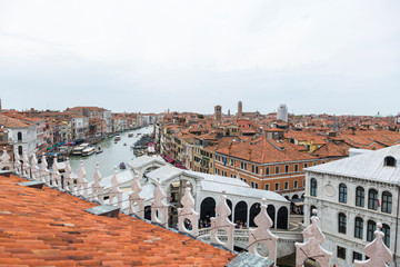 View of Venice from the roof of a house.