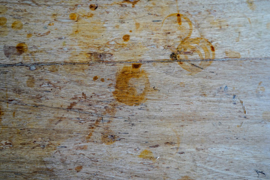 Stained Old Wooden Work Bench