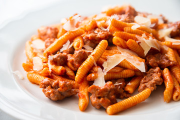 Garganelli con sugo alla bolognese, Pasta Italiana
