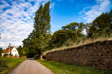 old beautiful stone wall