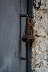old door with lock