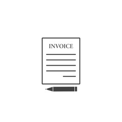 Vector invoice icon. Accounting document on white isolated background.