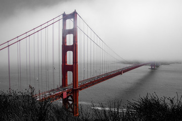 Foggy Golden Gate Bridge Color Key