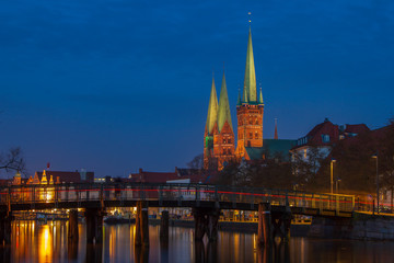 Obraz premium Lübeck by Nacht