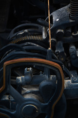 old iron printing press machine