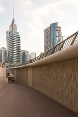 underpass on a bridge of Dubai Marina district in Dubai