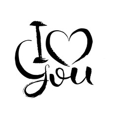 Hand lettering grunge card with textured handcrafted doodle letters in retro style