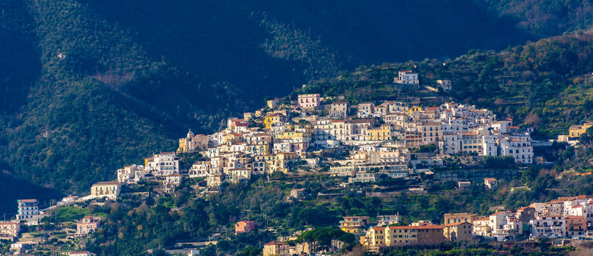 Landscape Raito village, from Amalfi Coast