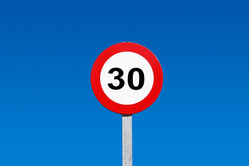 30 speed limit sign 