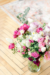 Spring bouquet of flowers background