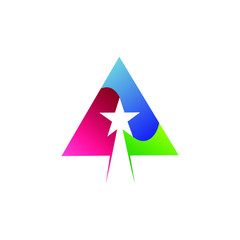 Triangle and Star Logo Design