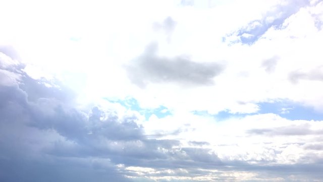 30 Seconds 4K Beautiful Majestic White Heavenly Clouds To Dark Storm Clouds Rain Clouds Timelapse Background 
