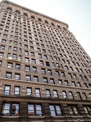Fototapeta premium New York street view with modern and old historic buildings