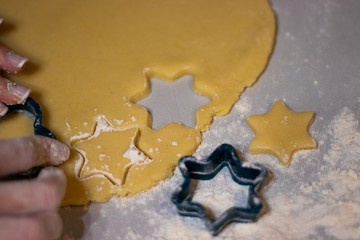 baking christmas cookies