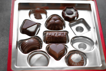 Bombones de chocolate san valentin